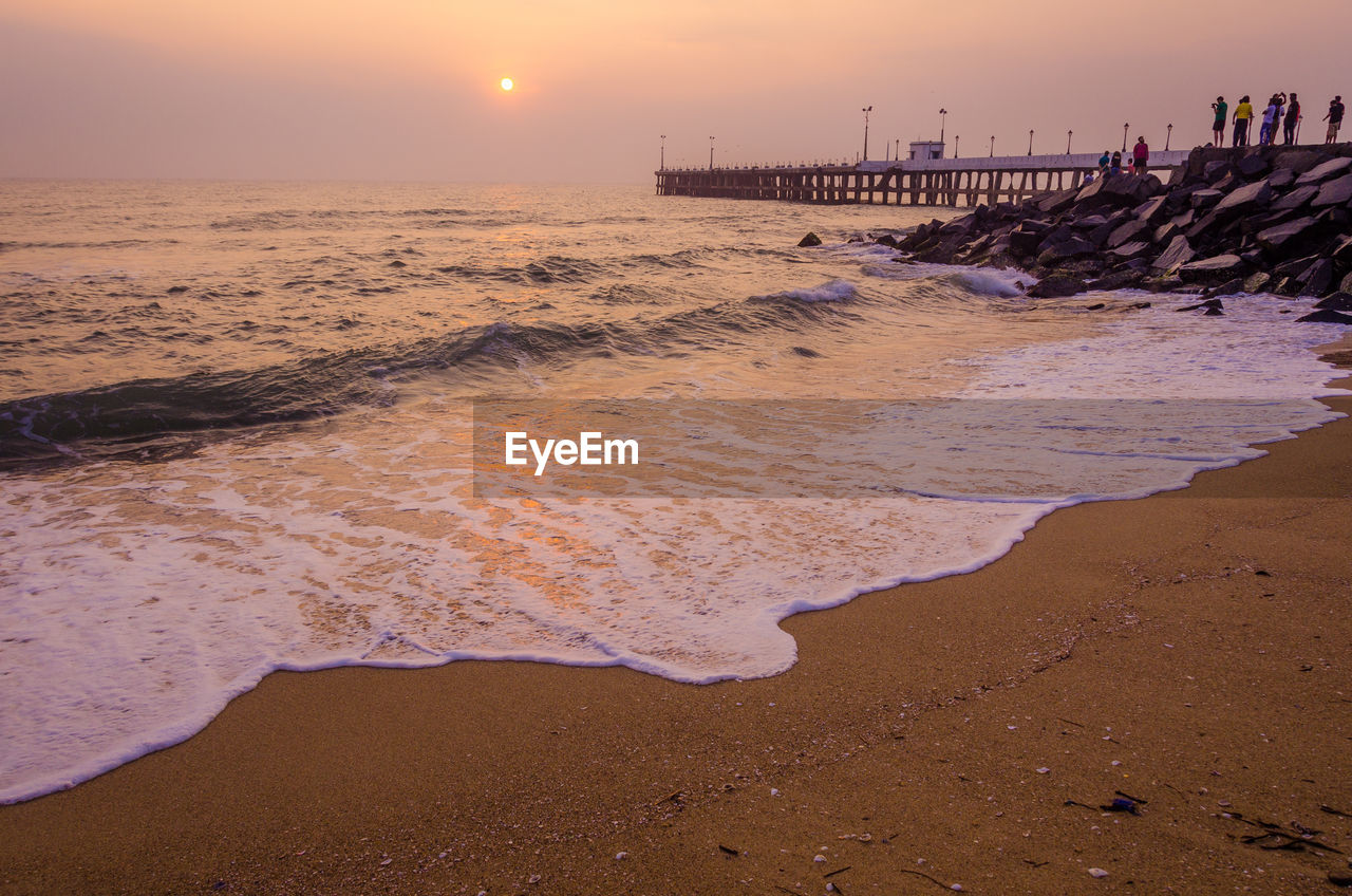 SCENIC VIEW OF SEA DURING SUNSET