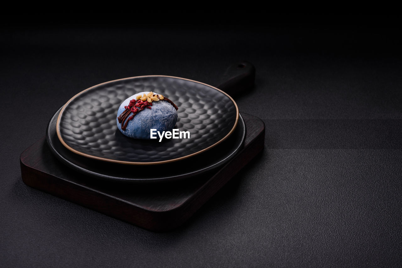 high angle view of pills on table