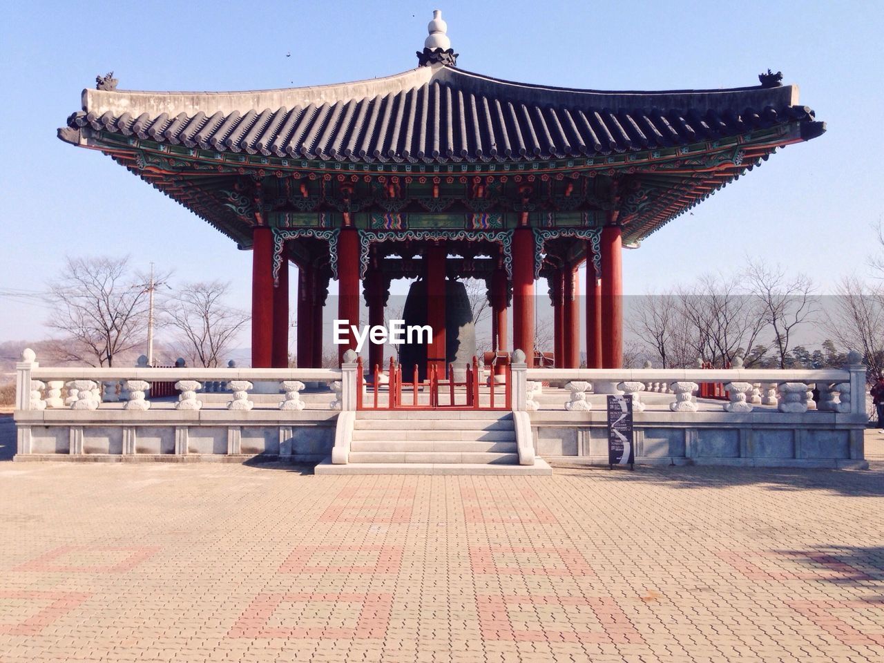 Exterior of traditional building on sunny day