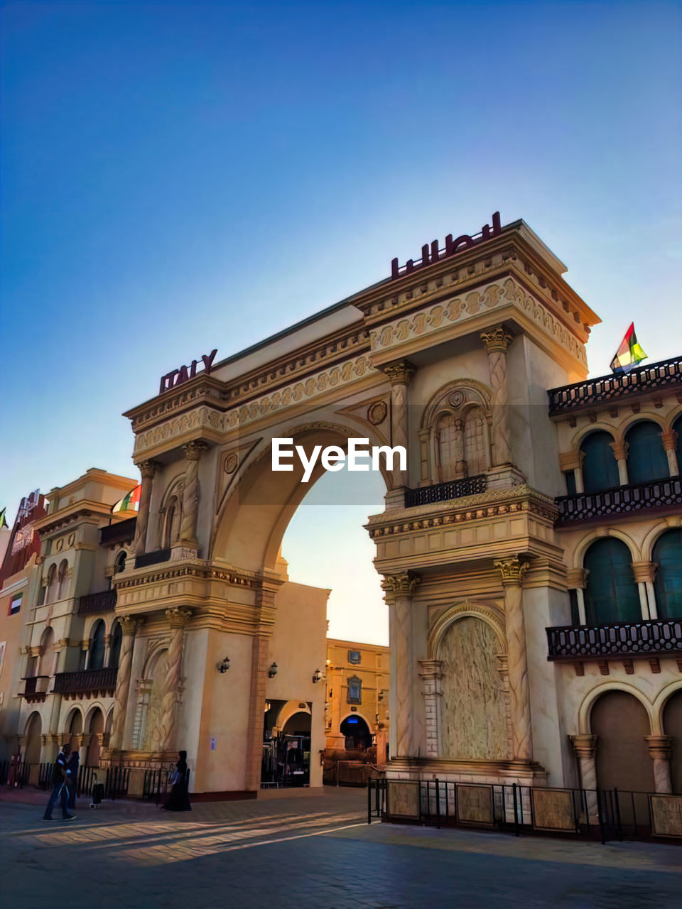 low angle view of historic building against clear sky