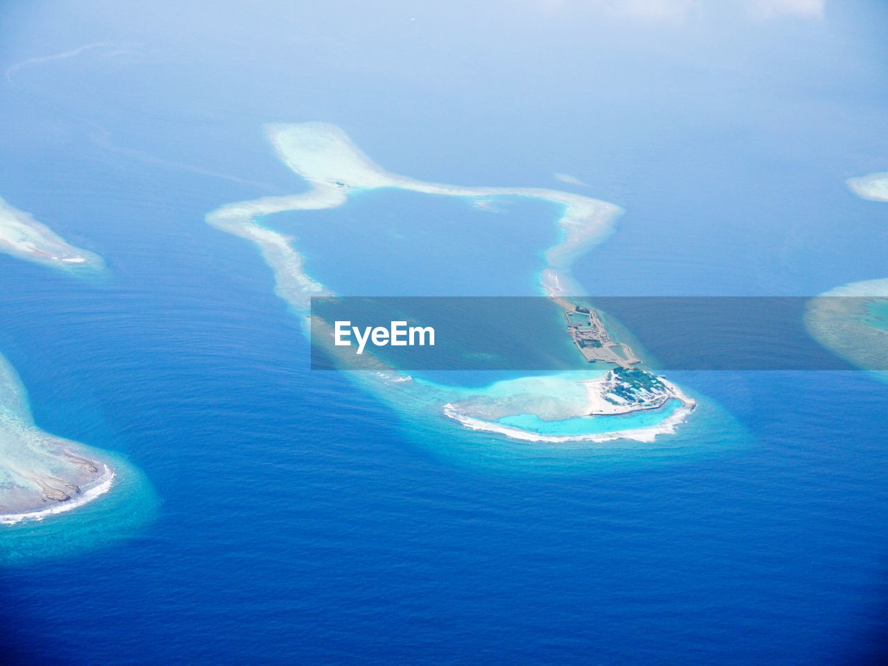 Aerial view of maldives island