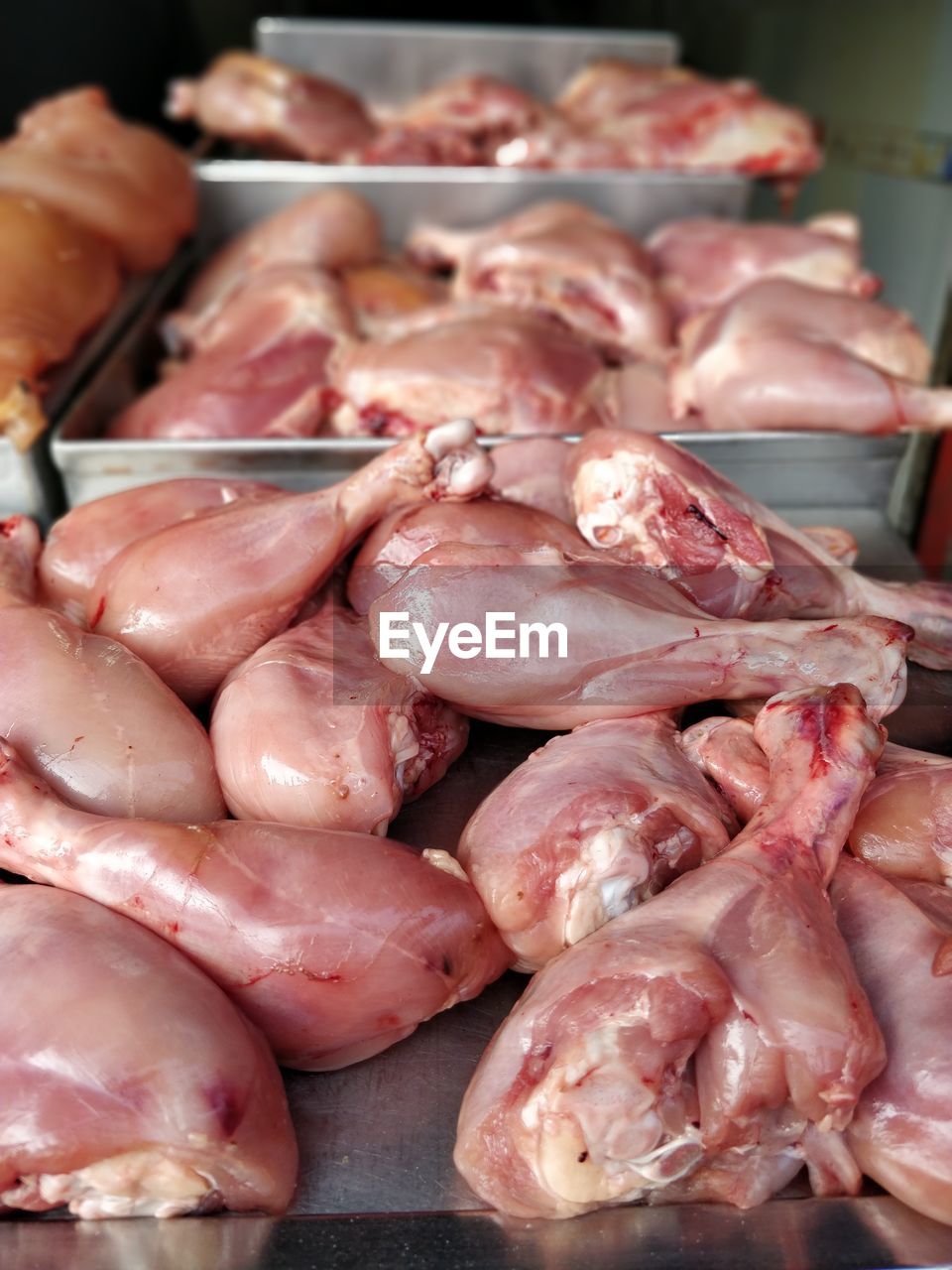 Close-up of chicken meat in market