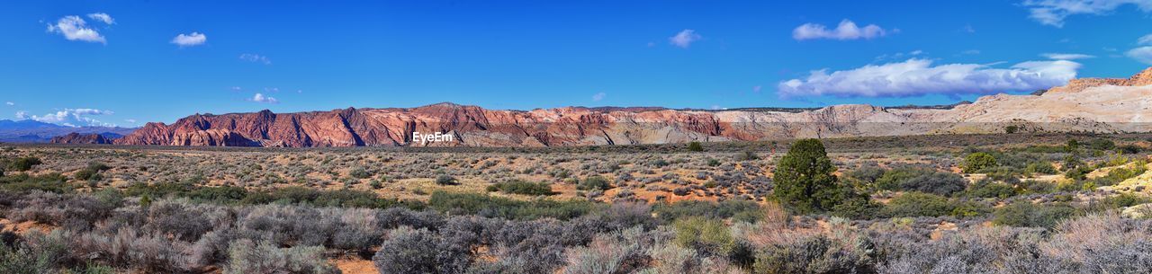 Snow canyon views from jones bones hiking trail st george utah zions national park. usa.