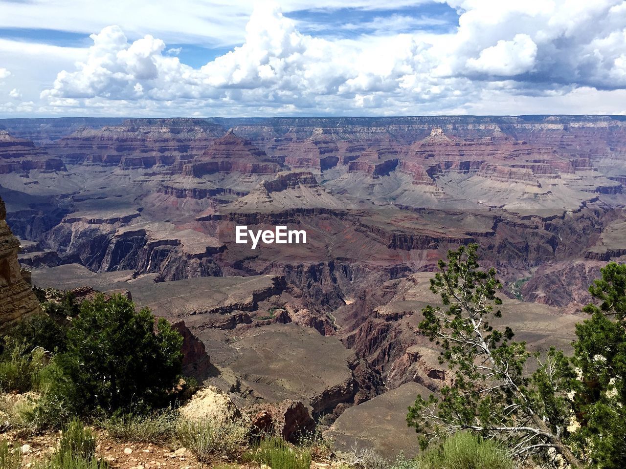 Scenic view of landscape against cloudy sky