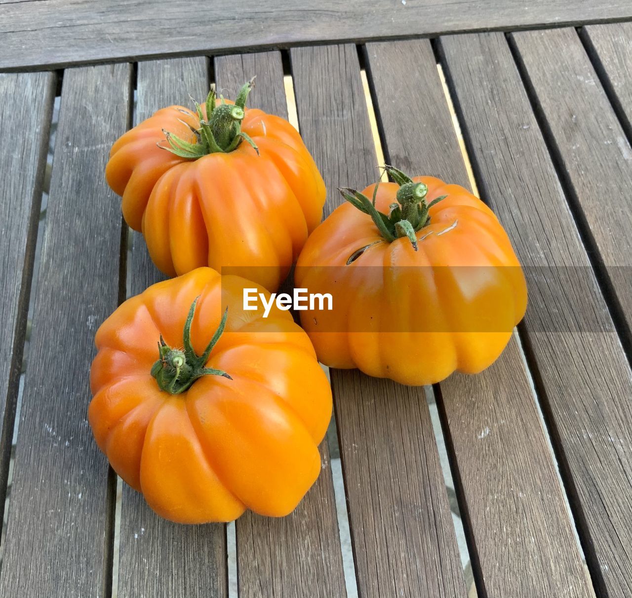 CLOSE-UP OF PUMPKINS ON TABLE