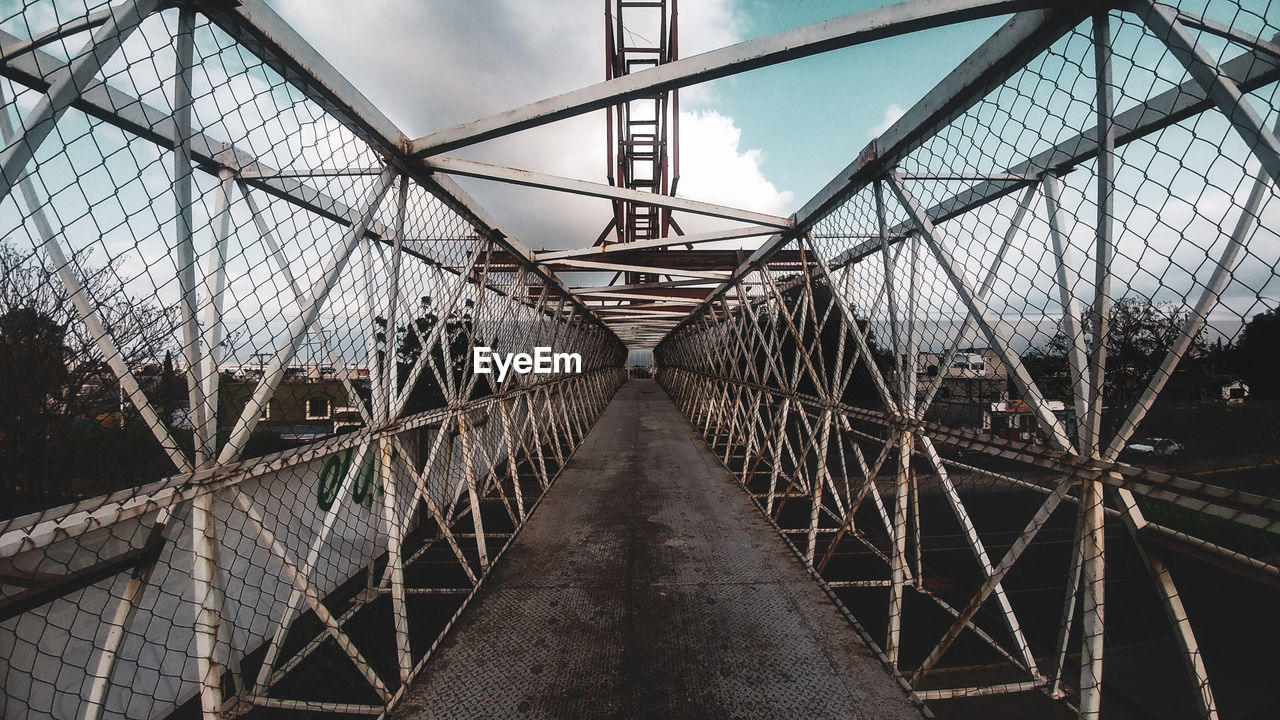 Low angle view of bridge against sky