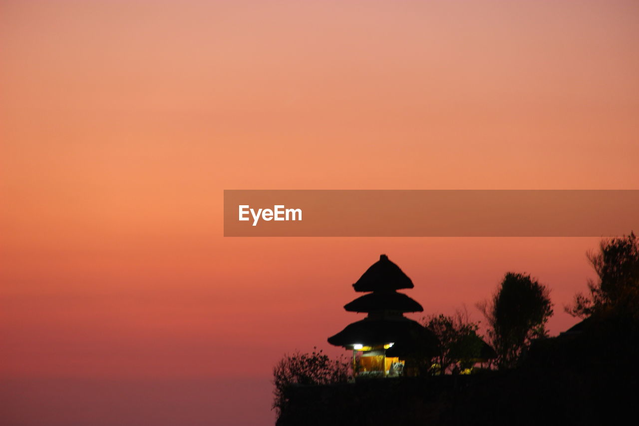 Low angle view of sky at sunset