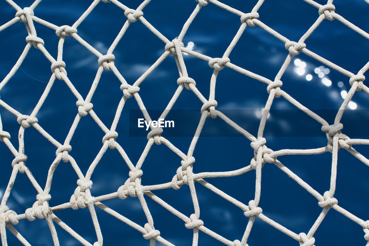 Full frame shot of net against sky