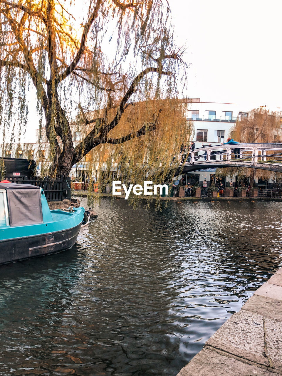 Boats moored in camden town 
