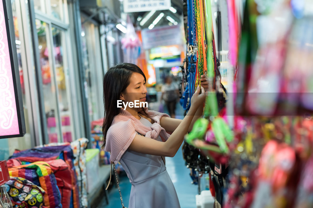 Woman shopping in market