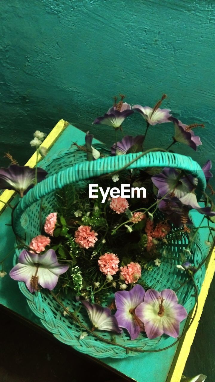 HIGH ANGLE VIEW OF FLOWERS