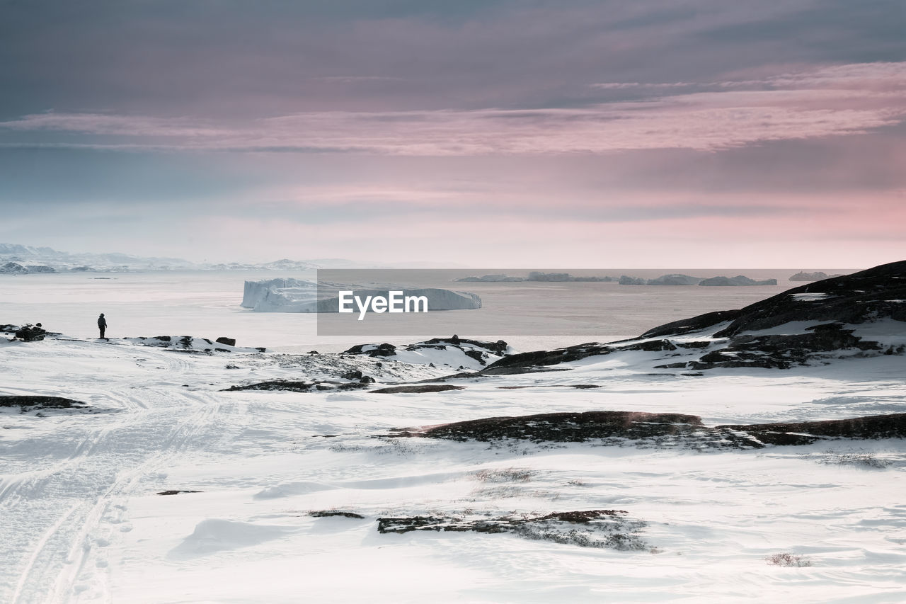 SCENIC VIEW OF SEA DURING WINTER AGAINST SKY