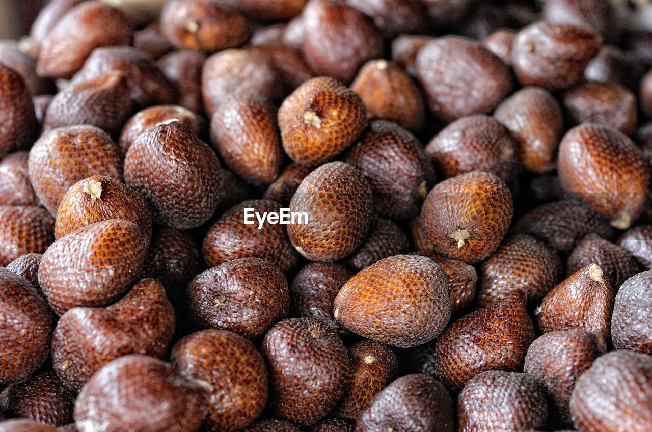 Full frame shot of snake fruits