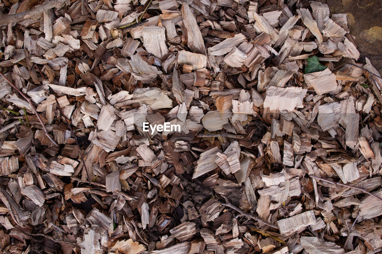 Full frame shot of wood shavings 