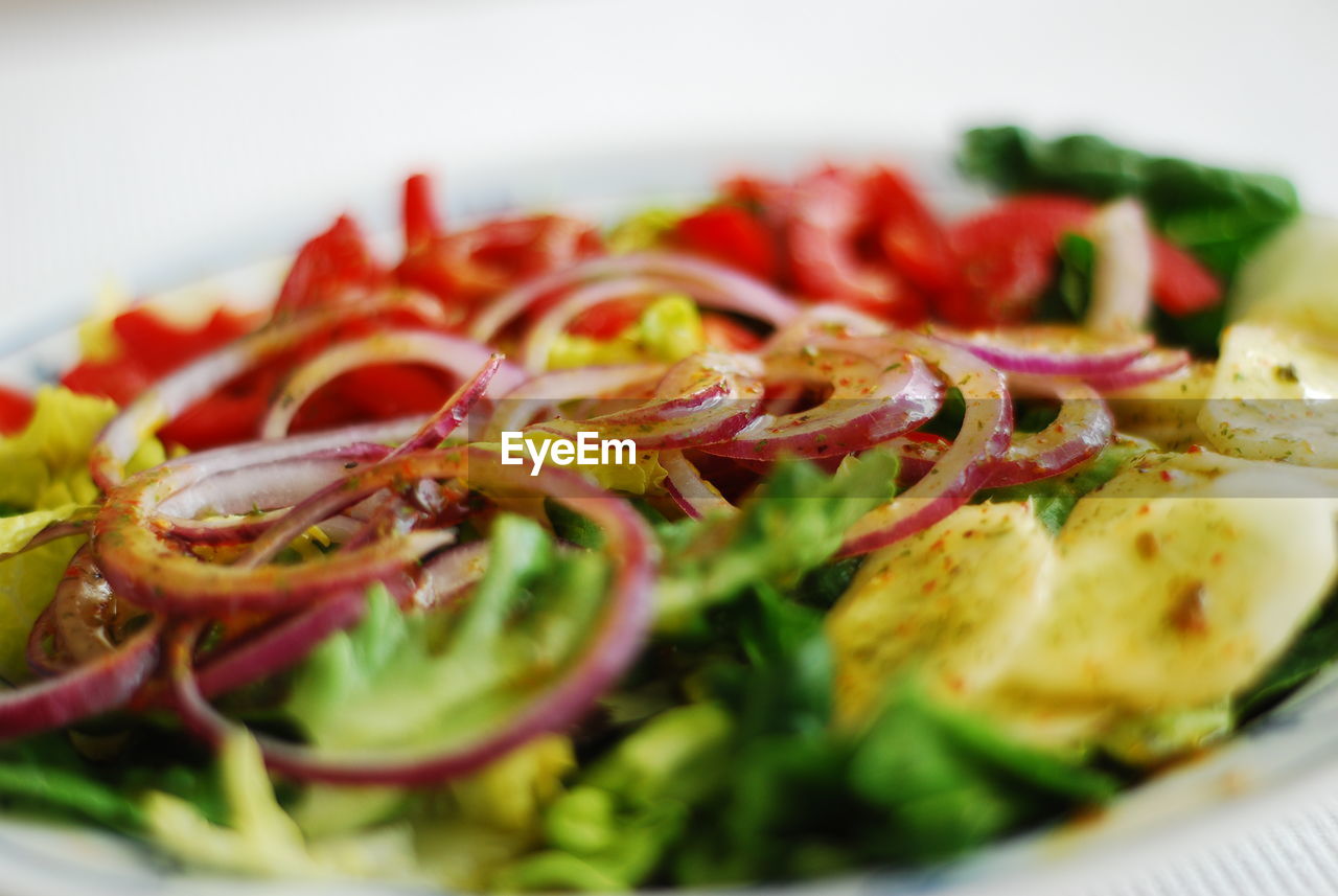 Extreme close-up of salad