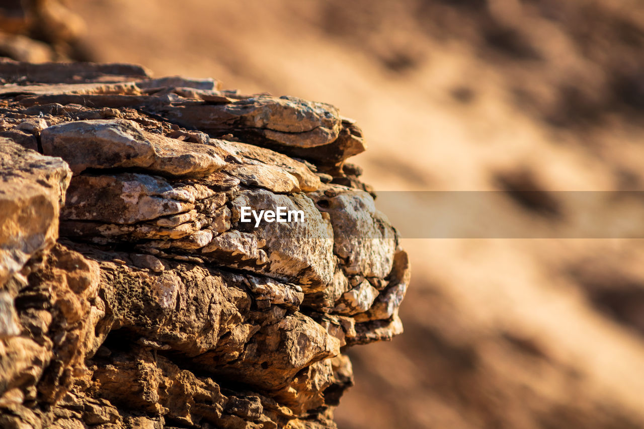 Close-up of rock formation