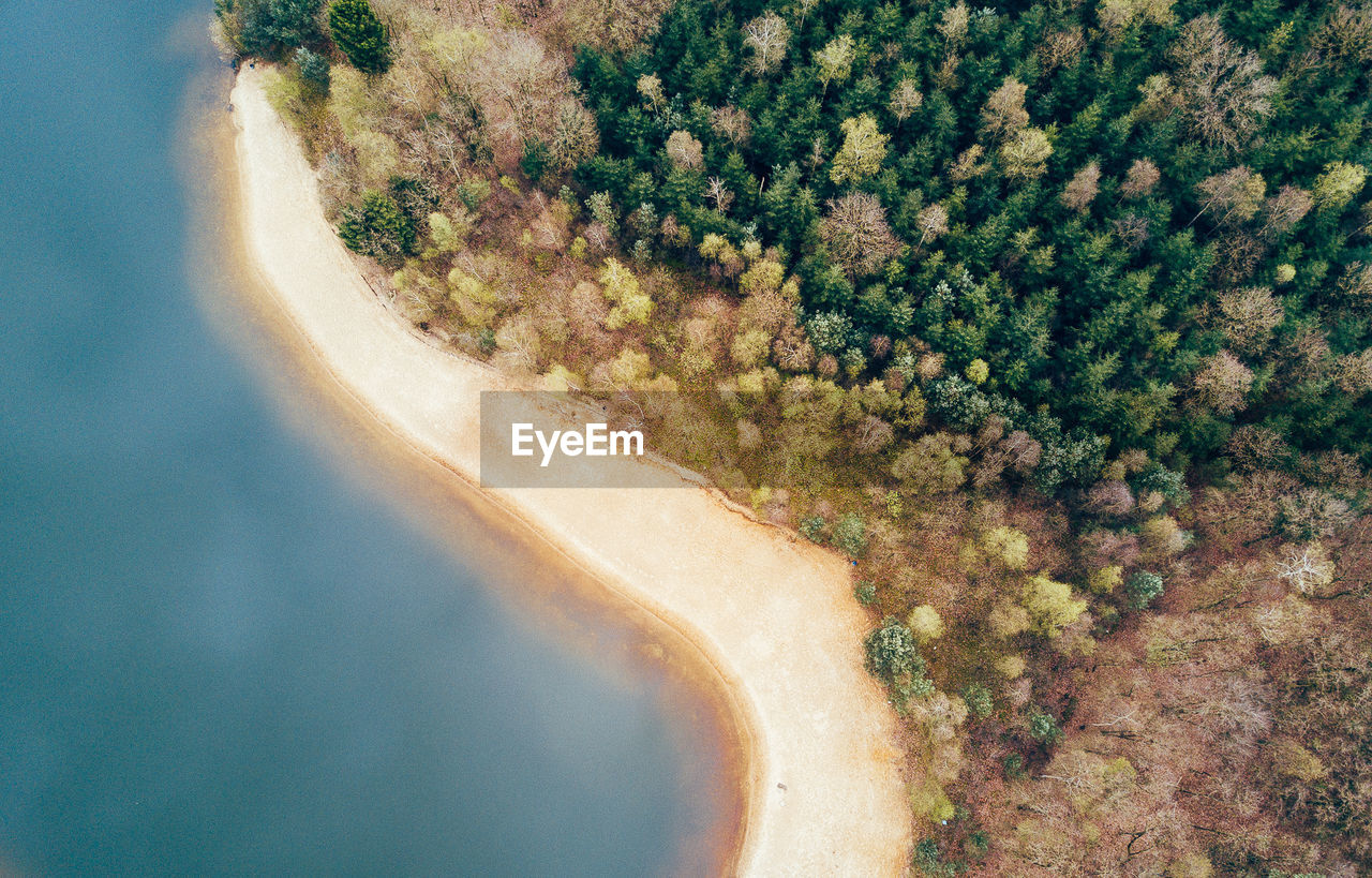 Aerial view of beach against sky