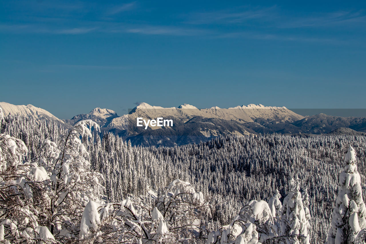 Mountains covered in snow