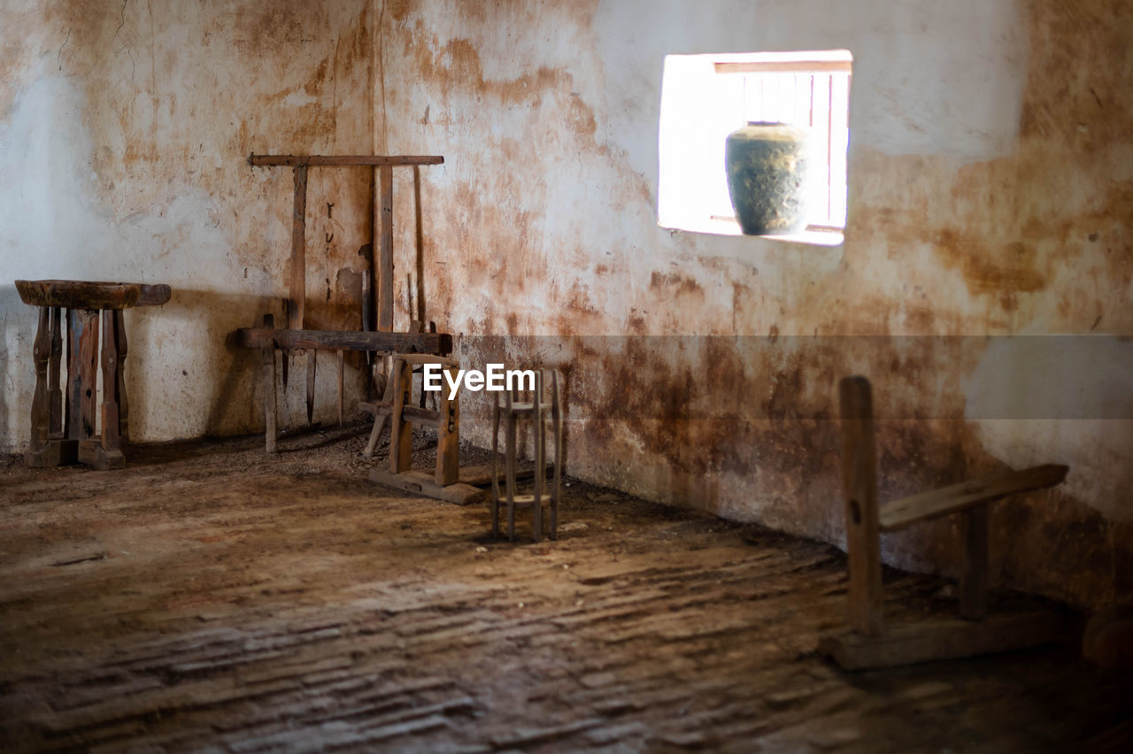 indoors, wood, abandoned, old, wall, architecture, damaged, wall - building feature, no people, house, history, floor, building, domestic room, ancient history, room, dirt, window, home interior, rundown, weathered, the past, bad condition, ruined, built structure, absence, destruction, decline, deterioration, seat, day, chair, broken