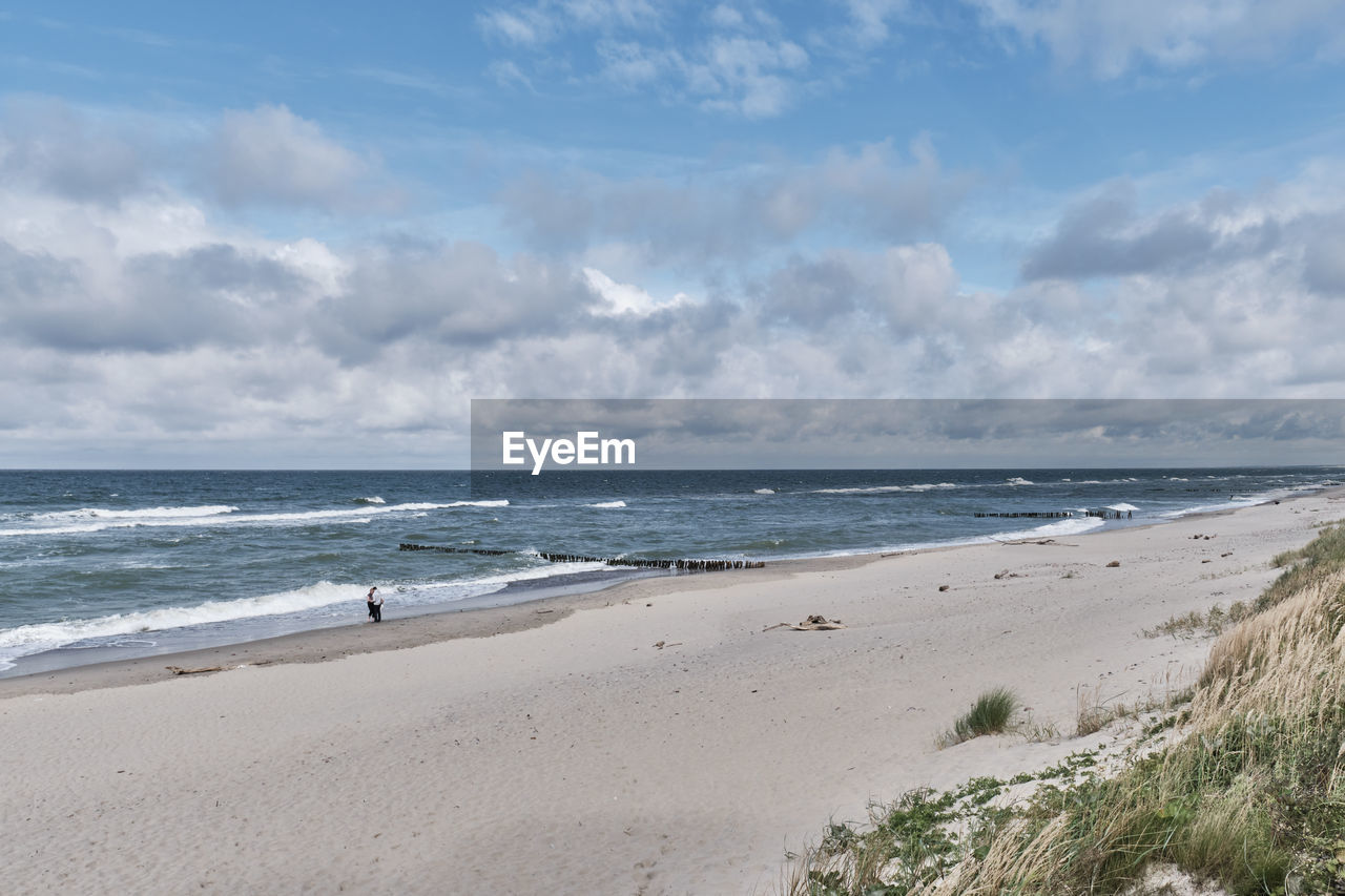 PANORAMIC VIEW OF BEACH AGAINST SKY