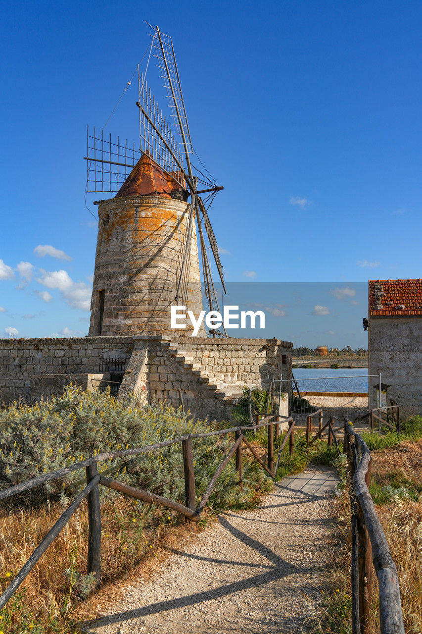 low angle view of old ruins against clear sky