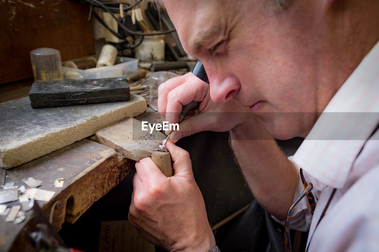 Man working at workshop