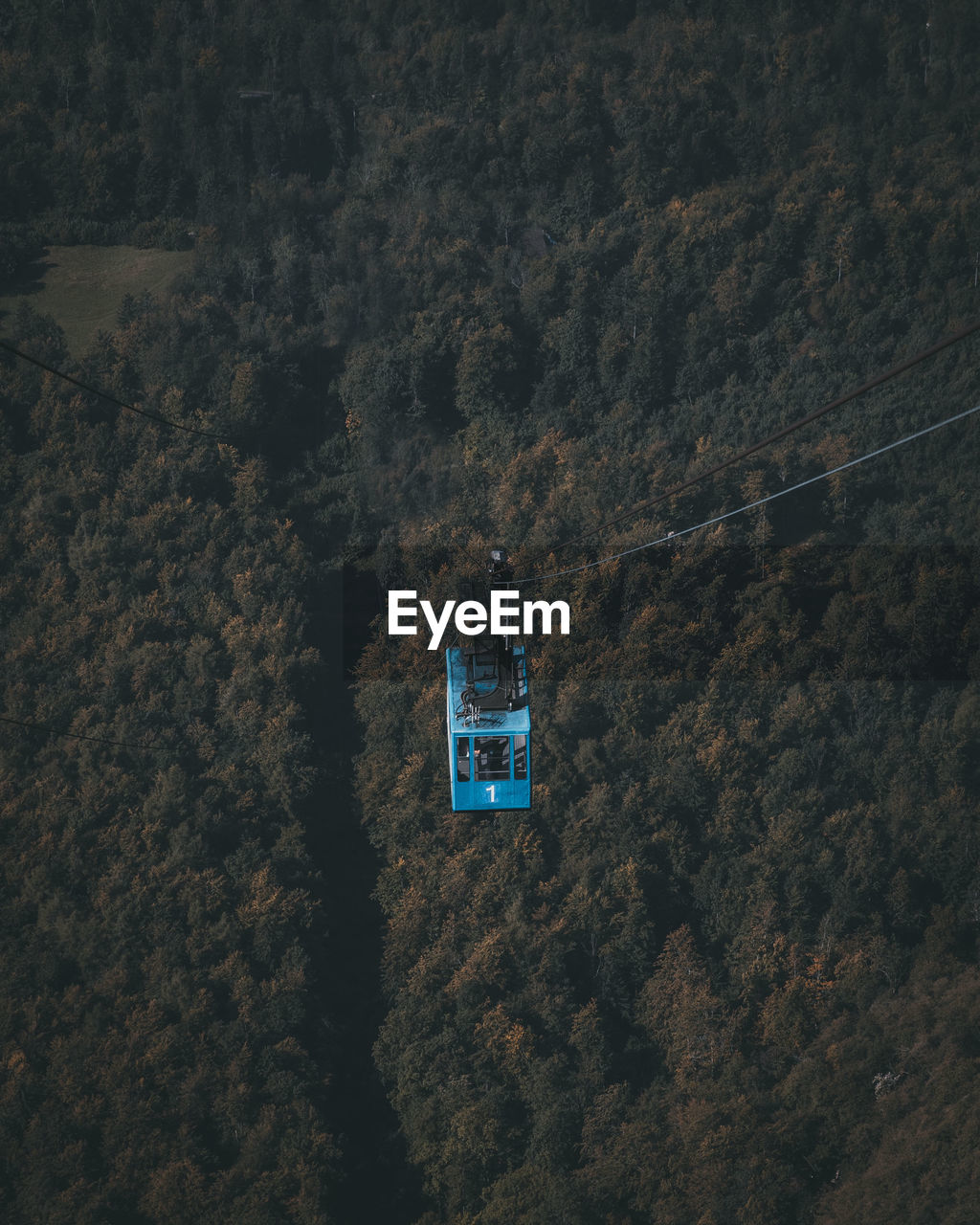 High angle view of hanging from window against sky