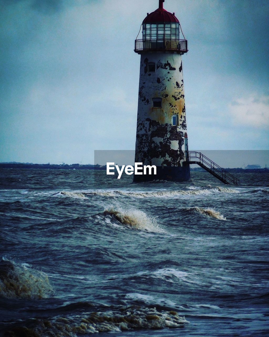 Lighthouse in sea