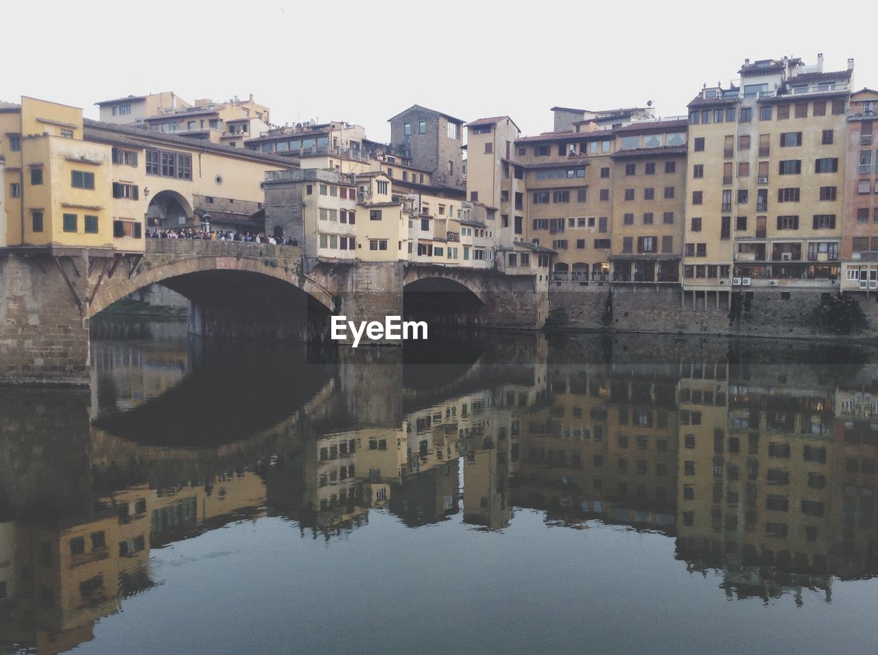 Low angle view of ponte vecchio birdge in florence