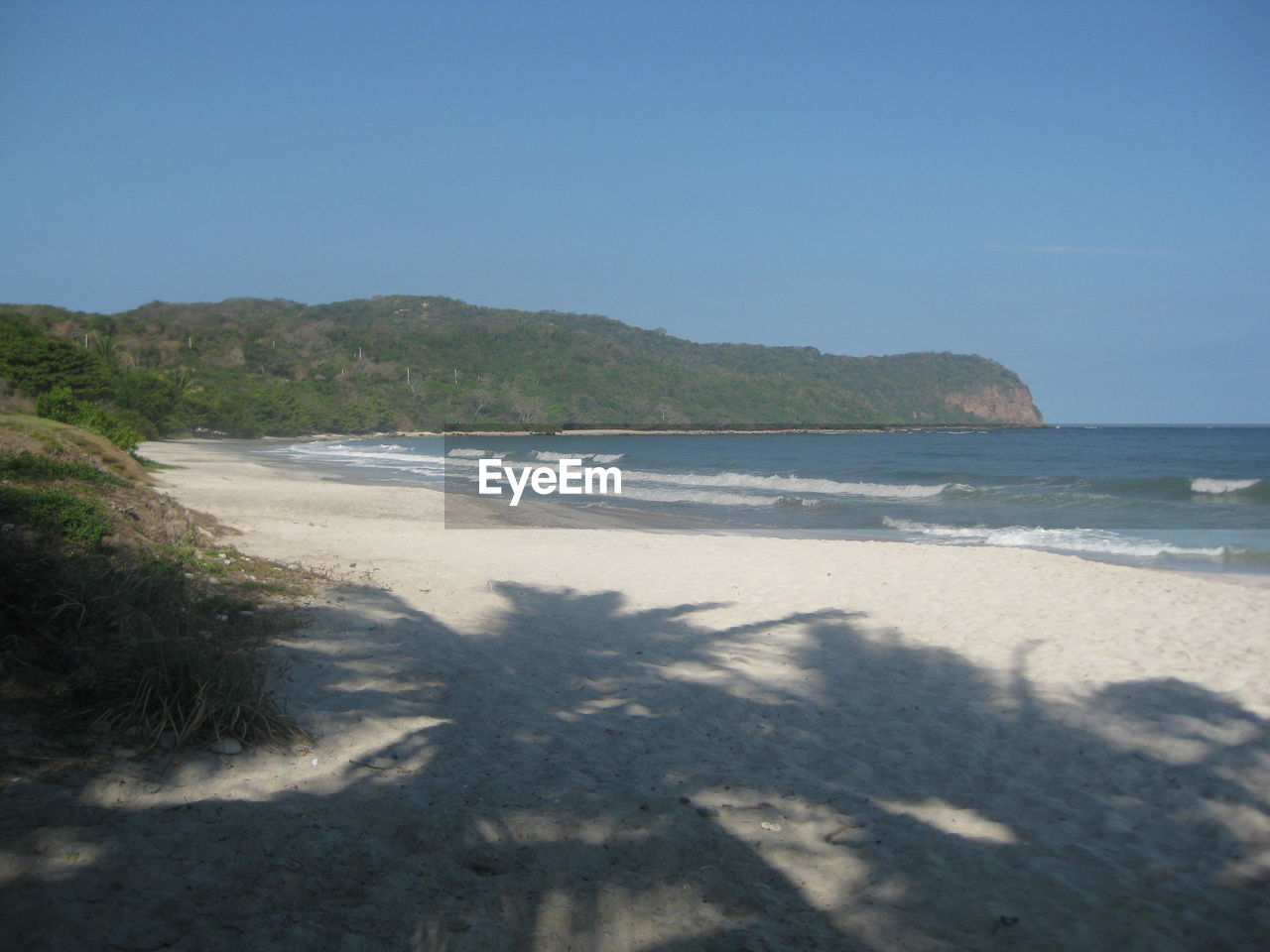 VIEW OF BEACH AGAINST CLEAR SKY