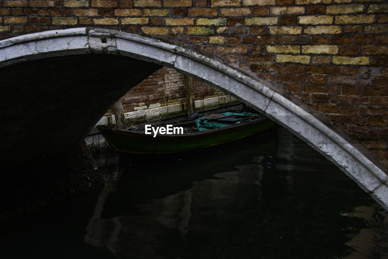 High angle view of bridge over water