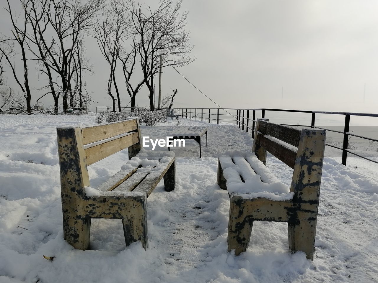 VIEW OF SNOW COVERED FIELD