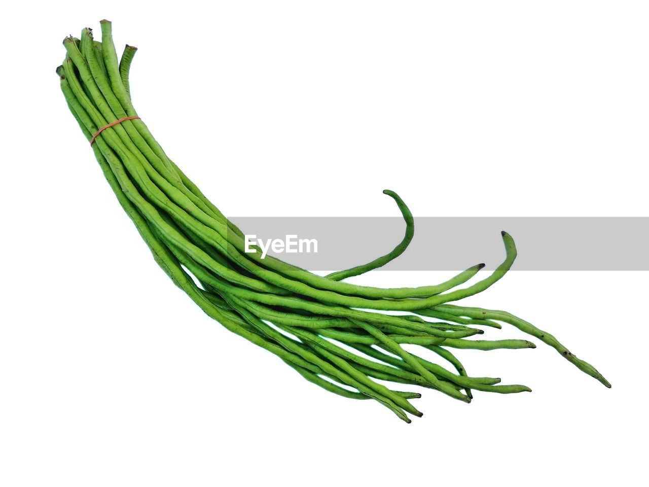 Bunch of string beans isolated on white background