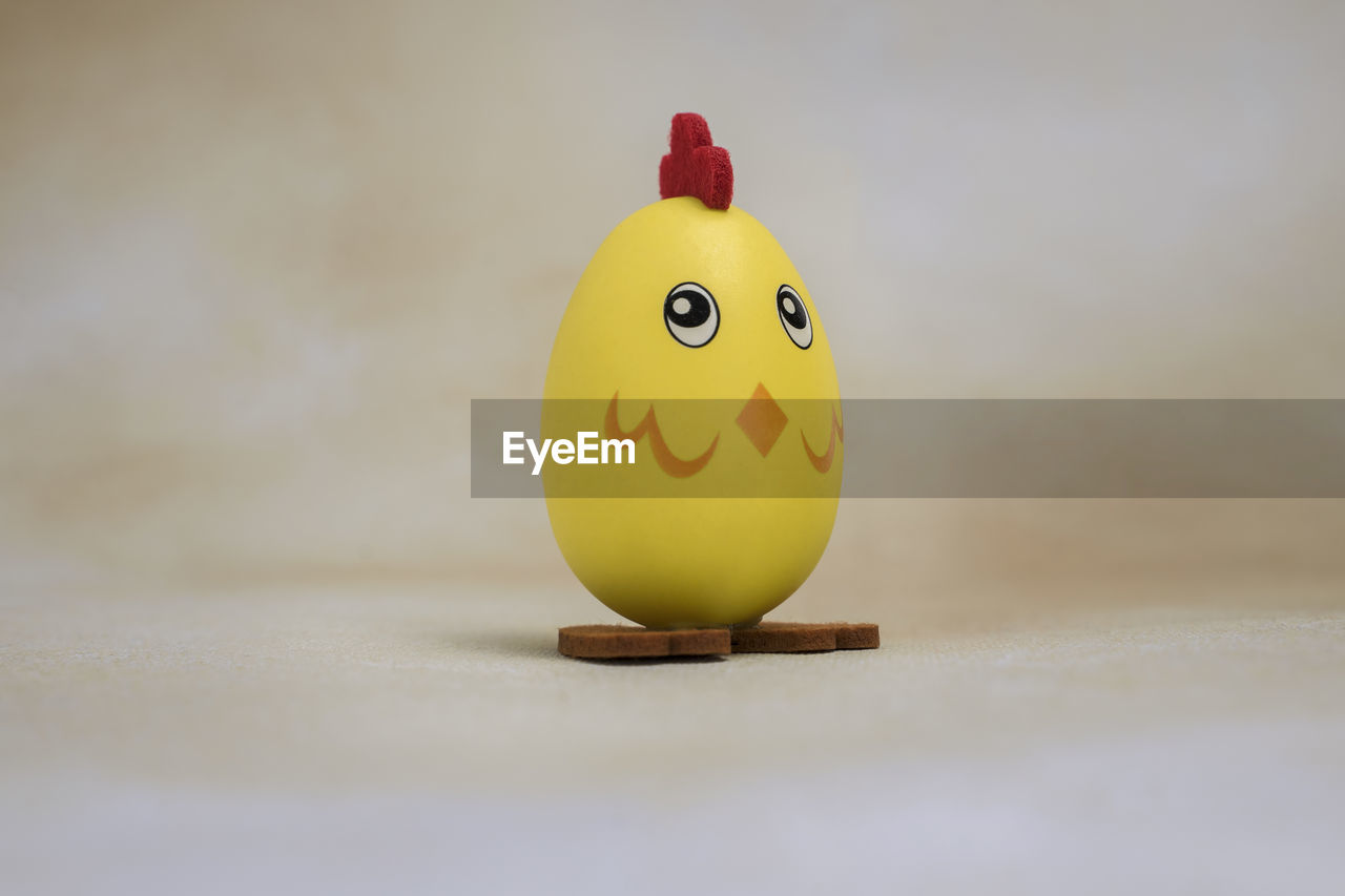 Easter figurine-toy made of eggshell, creative craft with children