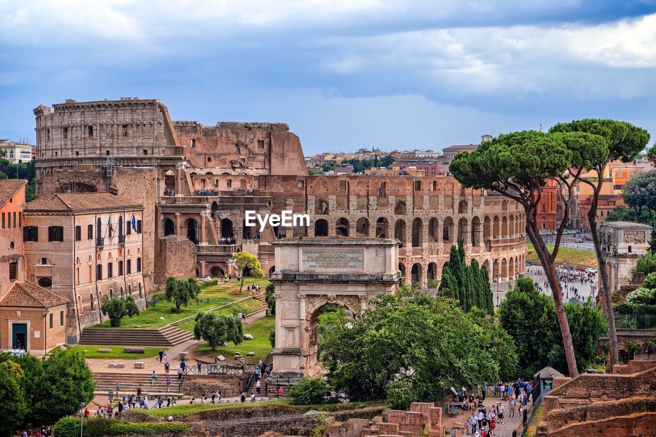 Distant view of the colosseum