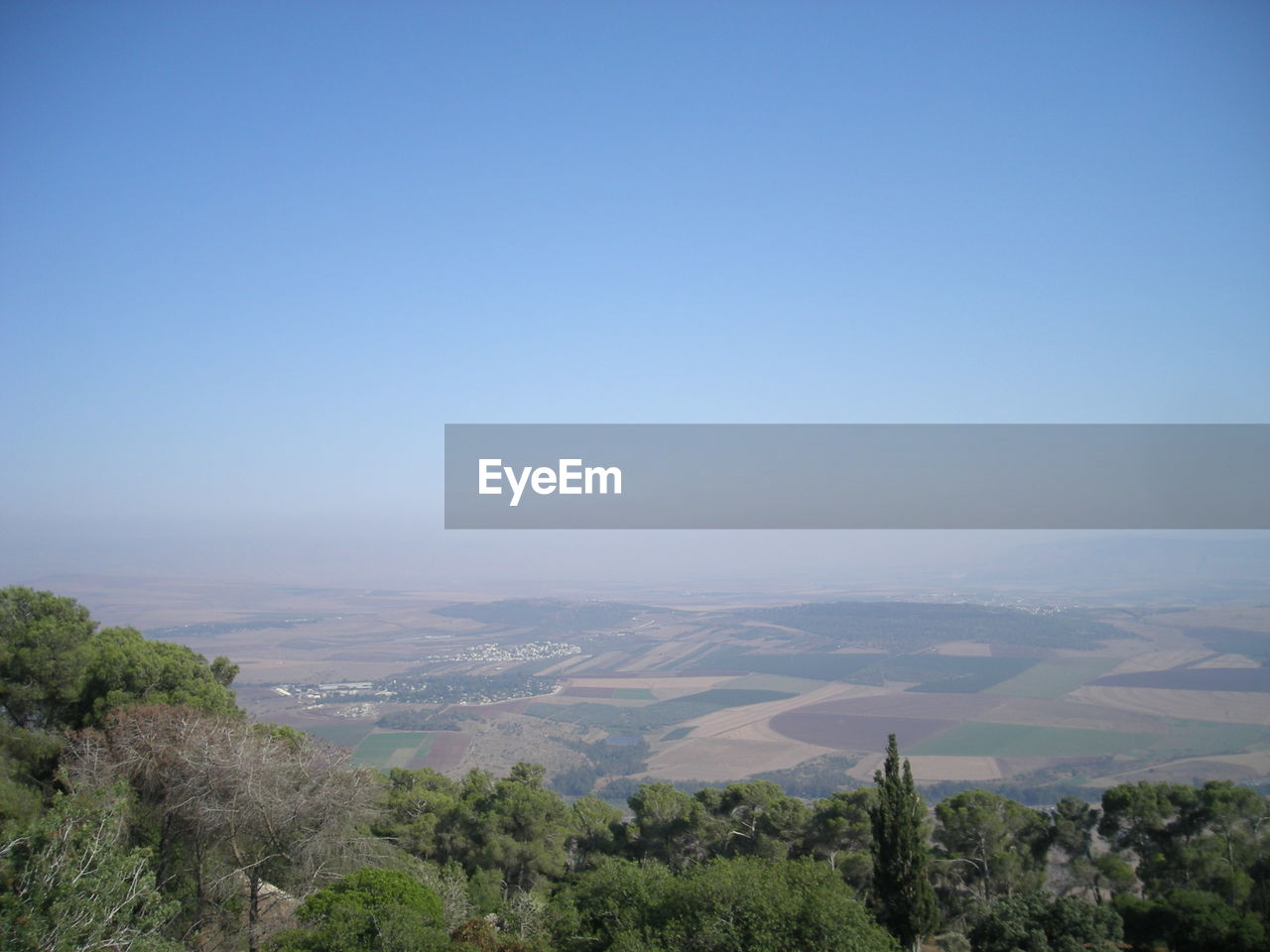 Scenic view of landscape against clear sky