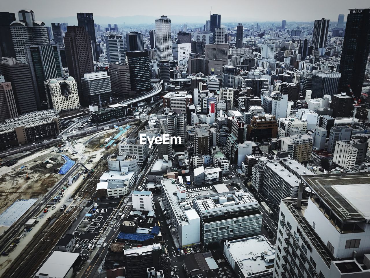 High angle view of cityscape