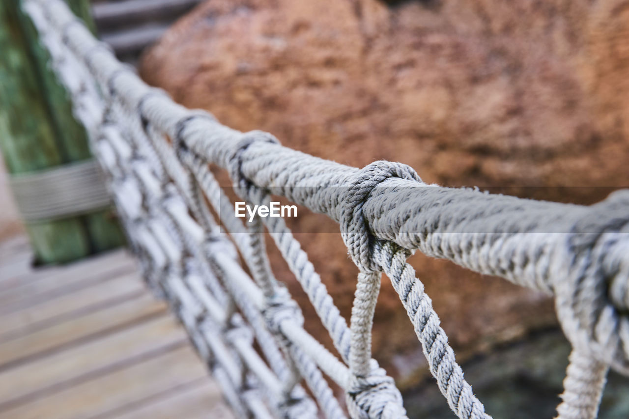 close-up of rope tied up