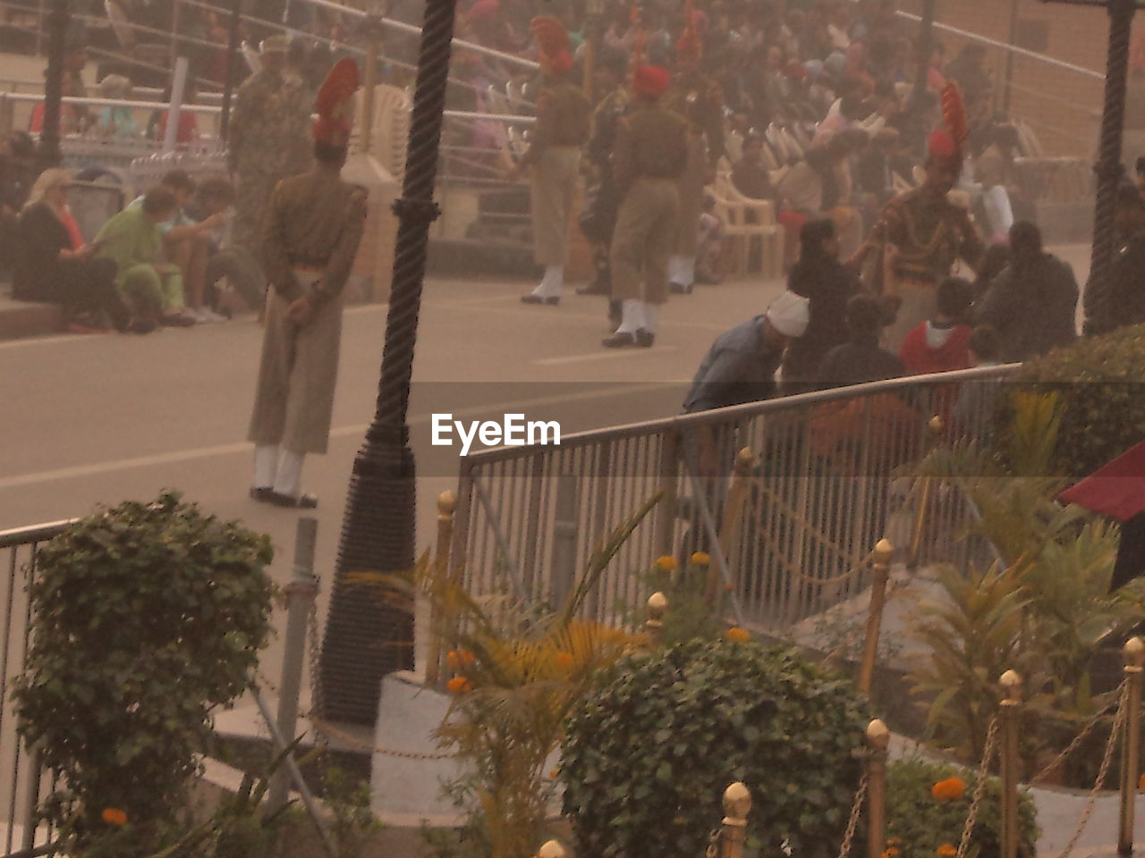 HIGH ANGLE VIEW OF PEOPLE IN PARK