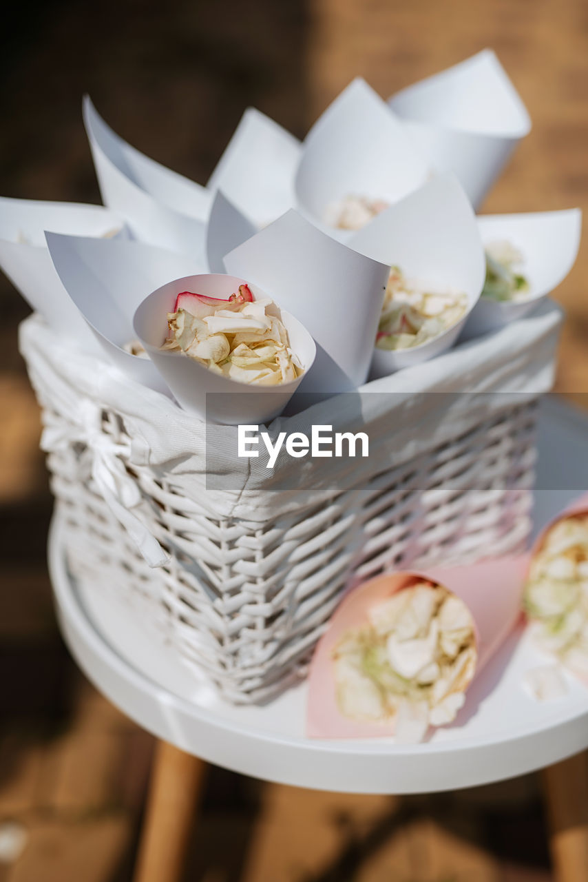 close-up of food in plate on table