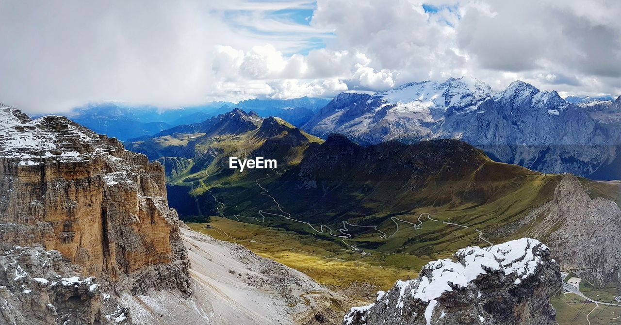 Low angle view of mountain against sky