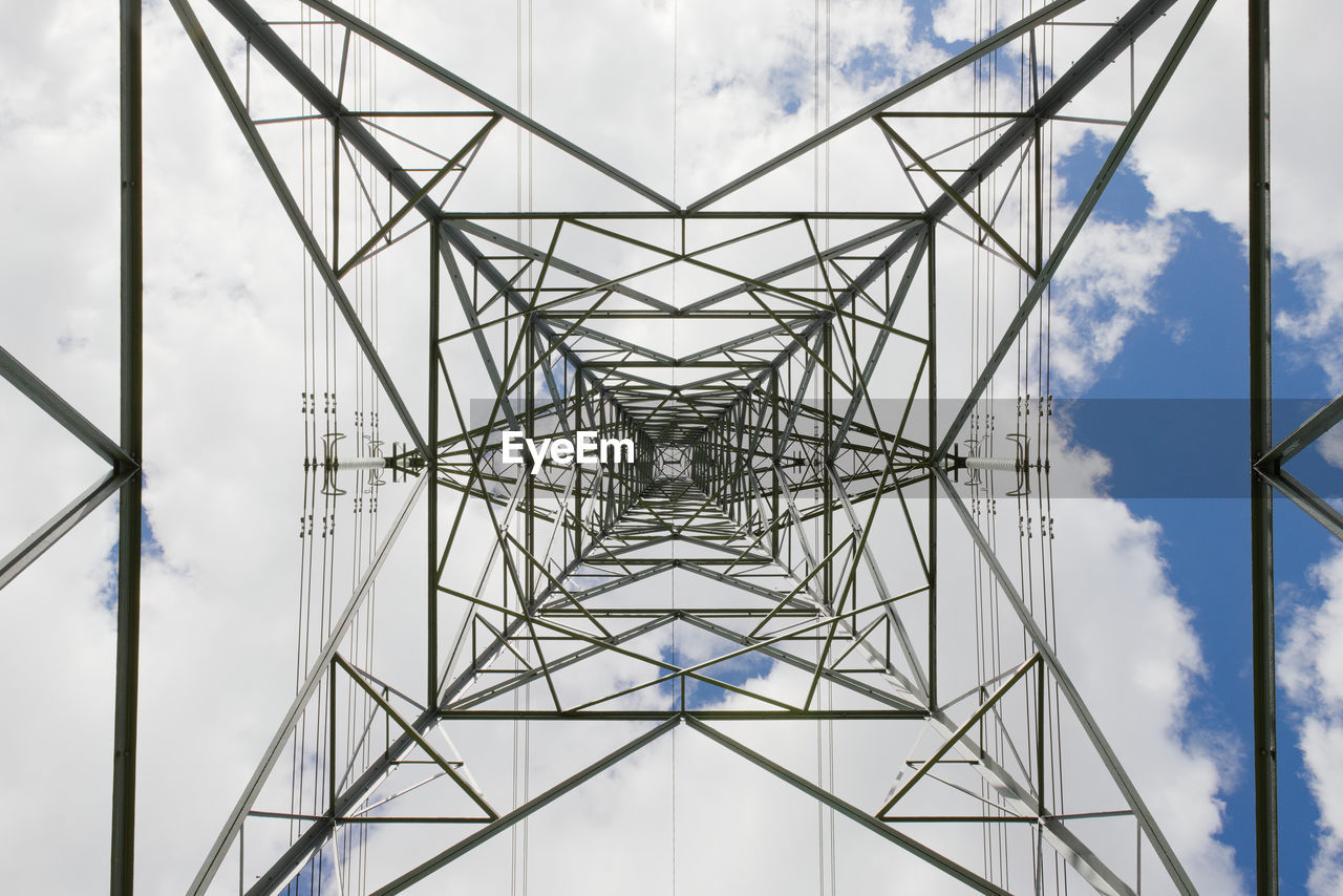 Abstract hard texture from this industrial themed image of an electrical pylon transmission tower