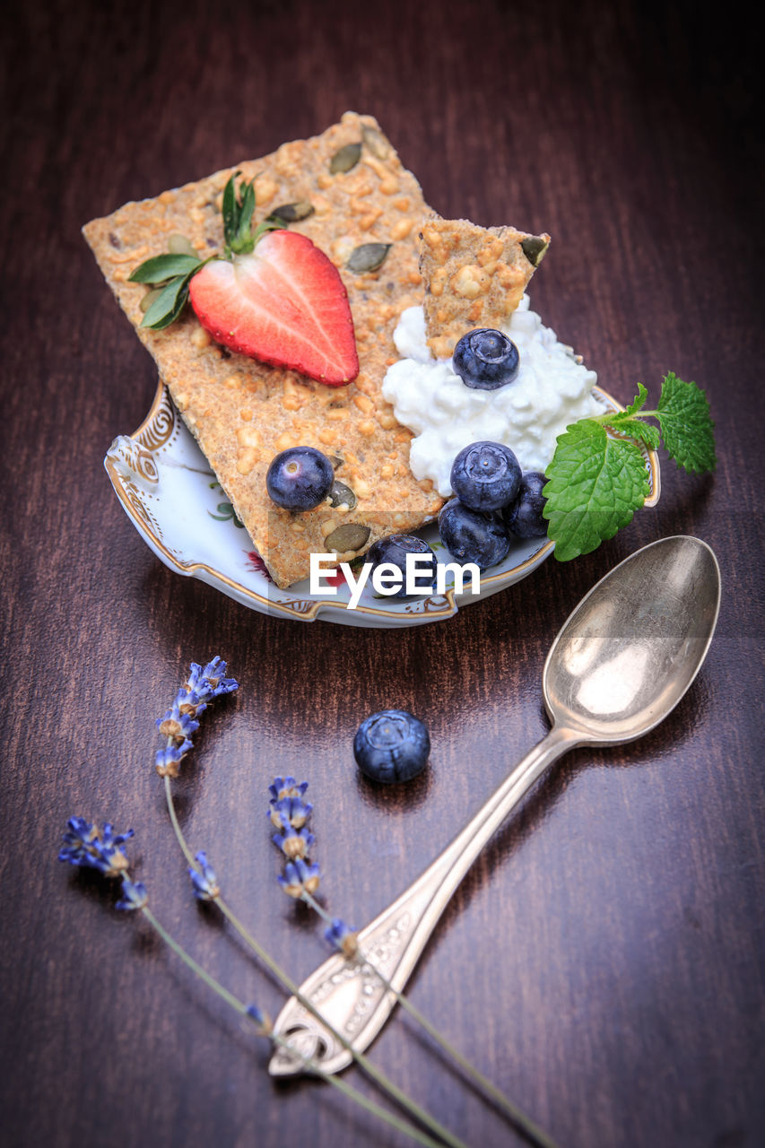 Close-up of sweet food on table