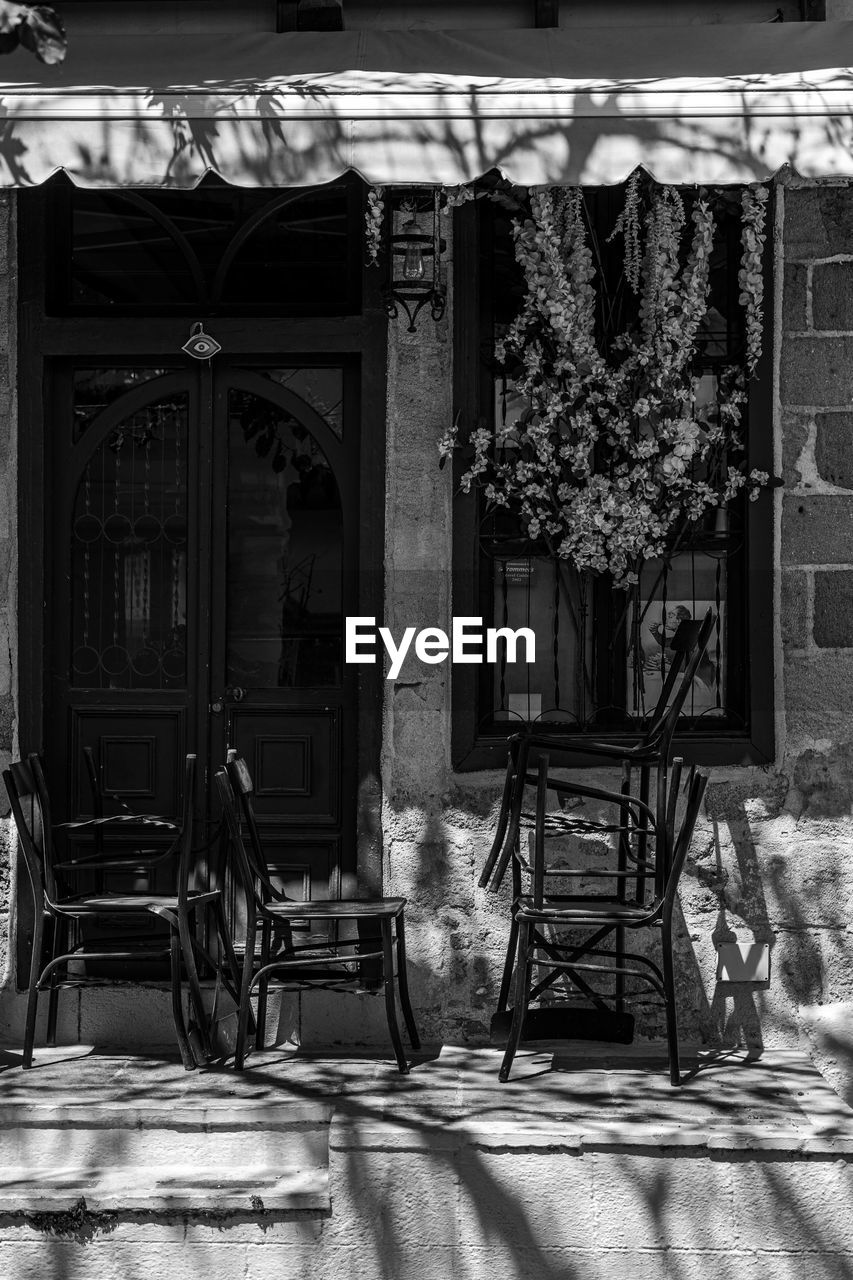 Beautiful local coffee house in the old town in rhodes greece