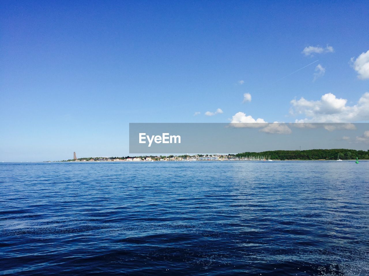 View of calm blue sea against the sky