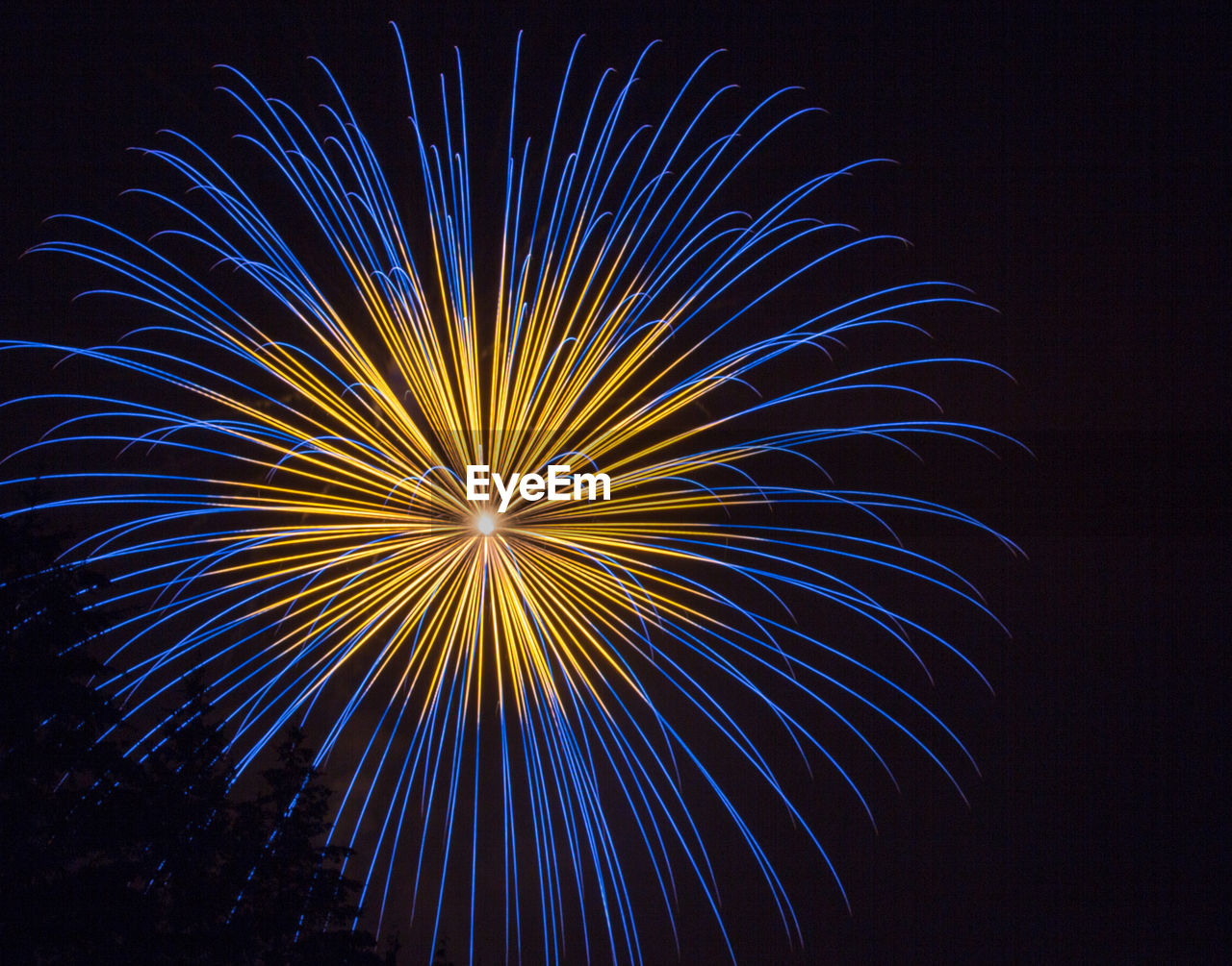 LOW ANGLE VIEW OF FIREWORK DISPLAY