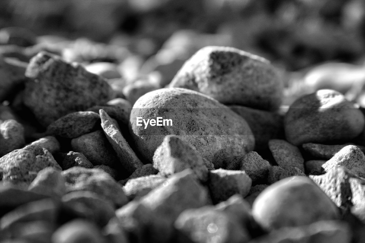 Extreme close up of pebbles