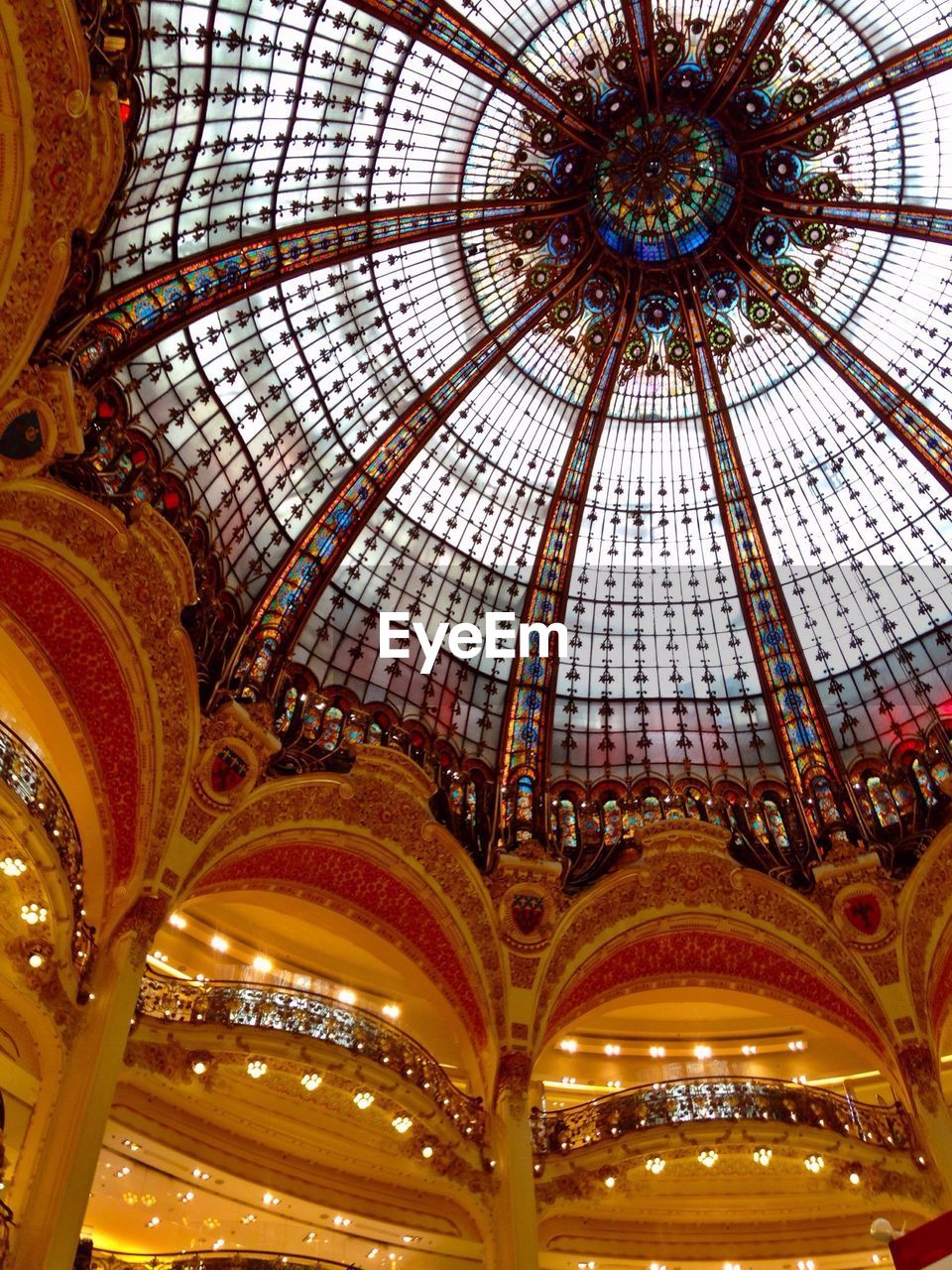 Low angle view of dome ceiling