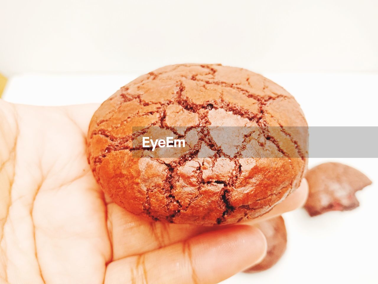 CROPPED IMAGE OF HAND HOLDING COOKIES