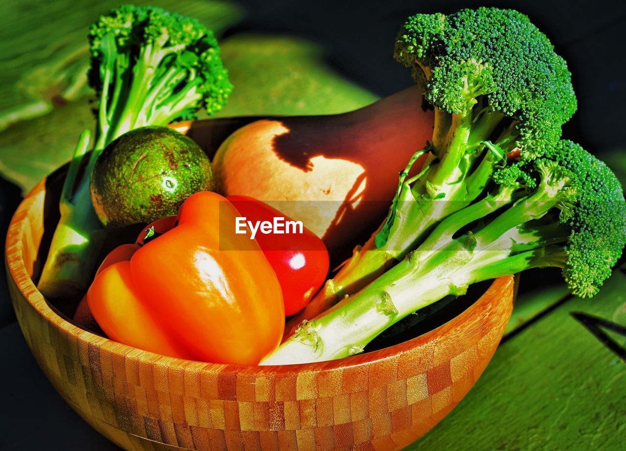 Close-up of vegetables on table